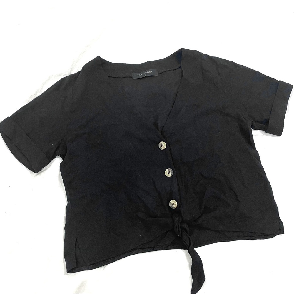 Rayon button down top